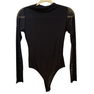 Naked Wardrobe Mesh Long Sleeve Bodysuit Size M NWOT